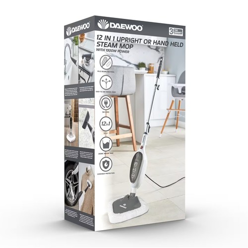 Daewoo 12in1 steam mop - steam, cleaner